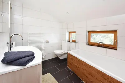 Ein Badezimmer in der Unterkunft Ferienwohnung Frömlig