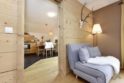 Ein Sitzbereich in der Unterkunft Ferienwohnung Frömlig