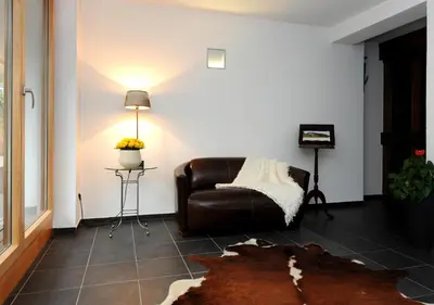 Ein Sitzbereich in der Unterkunft Pension Matt