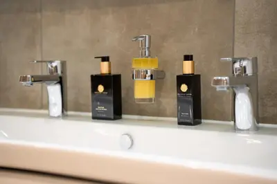 Ein Badezimmer in der Unterkunft Ferienwohnung 