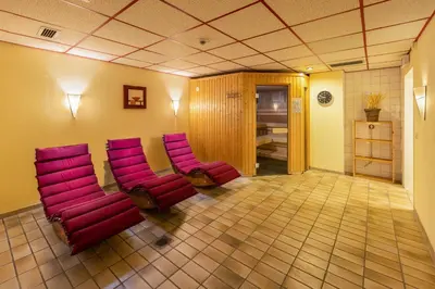 Ein Sitzbereich in der Unterkunft IFA Breitach Apartments Kleinwalsertal