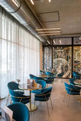 Ein Sitzbereich in der Unterkunft FIRMAMENT Hotel