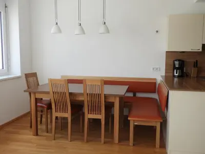 Küche/Küchenzeile in der Unterkunft Ferienwohnung im Stern