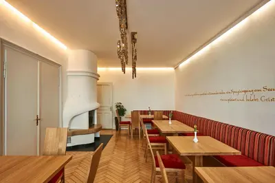 Ein Sitzbereich in der Unterkunft Hotel Bodensee