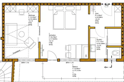 Grundriss der Unterkunft Biohotel Walserstuba