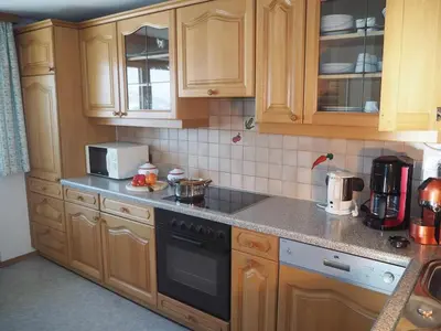 Küche/Küchenzeile in der Unterkunft Ferienwohnung Hildegard