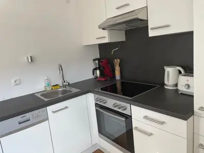 Küche/Küchenzeile in der Unterkunft Skyloft Apartment Feldkirch