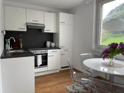 Küche/Küchenzeile in der Unterkunft Skyloft Apartment Feldkirch