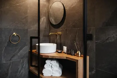 Ein Badezimmer in der Unterkunft Ludwig‘s Mountain Lodges