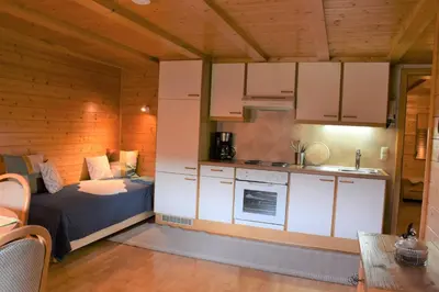 Küche/Küchenzeile in der Unterkunft Ferienwohnung Brittenberg Alpaka