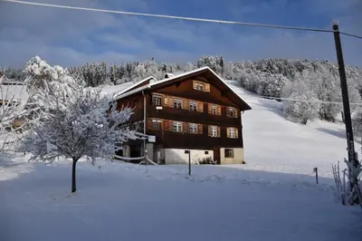 Ferienwohnung Brittenberg Alpaka im Winter