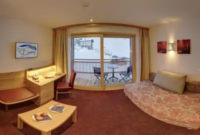 Ein Sitzbereich in der Unterkunft Natur-Genuss-Hotel Sonnasita