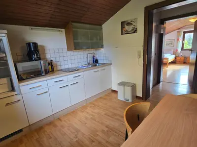 Küche/Küchenzeile in der Unterkunft W45 Dornbirn Hills