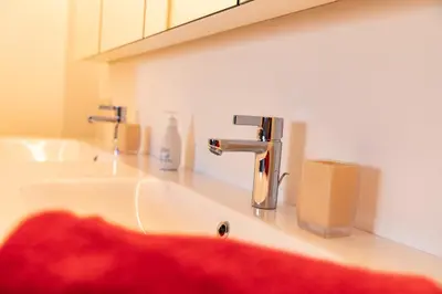 Ein Badezimmer in der Unterkunft Bodenseedomizil