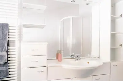 Ein Badezimmer in der Unterkunft Rosa - Huusa im Bregenzerwald