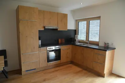 Küche/Küchenzeile in der Unterkunft Ferienwohnung Grunholz