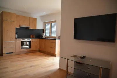 Küche/Küchenzeile in der Unterkunft Ferienwohnung Grunholz