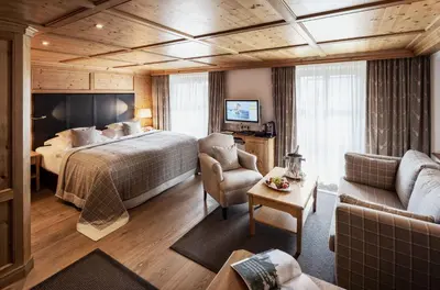 Ein Bett oder Betten in einem Zimmer der Unterkunft Burg Vital Resort