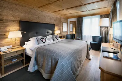 Ein Bett oder Betten in einem Zimmer der Unterkunft Burg Vital Resort