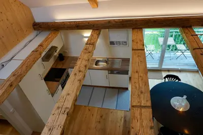 Küche/Küchenzeile in der Unterkunft Beeindruckende Wohnung im Rheintal
