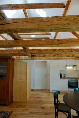 Küche/Küchenzeile in der Unterkunft Beeindruckende Wohnung im Rheintal