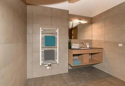 Ein Badezimmer in der Unterkunft Haus Bianca
