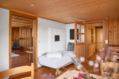 Ein Sitzbereich in der Unterkunft Bauernhaus am Pfänderhang mit Seeblick
