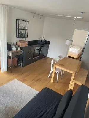 Ein Sitzbereich in der Unterkunft Haus Hannah