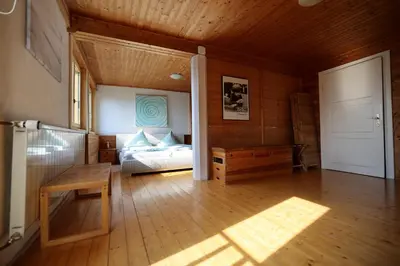 Ein Bett oder Betten in einem Zimmer der Unterkunft Sport- und Seminarhaus Walsertal
