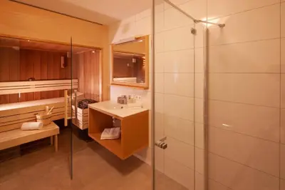 Ein Badezimmer in der Unterkunft Sonnenhof Appartements