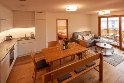 Küche/Küchenzeile in der Unterkunft Sonnenhof Appartements