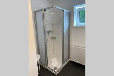 Ein Badezimmer in der Unterkunft Wohnung 2 in zentraler Lage im Rheintal