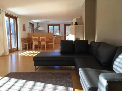 Ein Sitzbereich in der Unterkunft Bizau 361