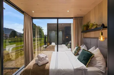 Ein Bett oder Betten in einem Zimmer der Unterkunft Natur Pur & Erlebnisurlaub im Spiegelhaus ÖÖD