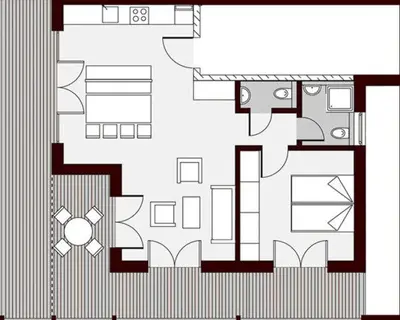Grundriss der Unterkunft Landhaus Valfontana