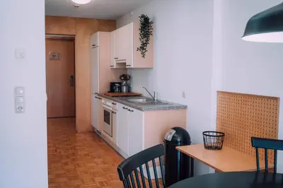 Küche/Küchenzeile in der Unterkunft Apartment Mohnenfluh