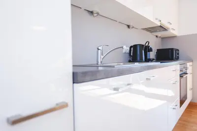 Küche/Küchenzeile in der Unterkunft Terrassenwohnung 6