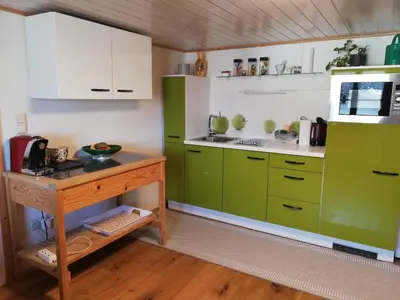 Küche/Küchenzeile in der Unterkunft Gemütliche Wohnung in Einfamilienhaus