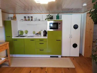 Küche/Küchenzeile in der Unterkunft Gemütliche Wohnung in Einfamilienhaus