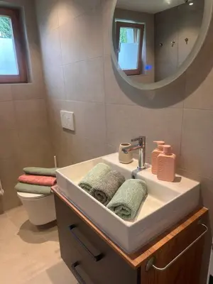 Ein Badezimmer in der Unterkunft Alba Apartments