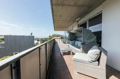 Ein Balkon oder eine Terrasse in der Unterkunft Cocoon am See