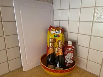 Getränke in der Unterkunft Panorama Wohnung Rungelin Bludenz