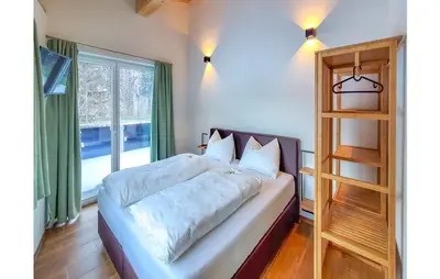 Ein Bett oder Betten in einem Zimmer der Unterkunft Arlberg-Schmiede