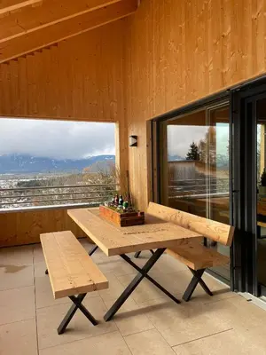 Ein Balkon oder eine Terrasse in der Unterkunft Nesensohn Ferienwohnungen