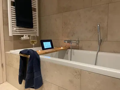 Ein Badezimmer in der Unterkunft Nesensohn Ferienwohnungen