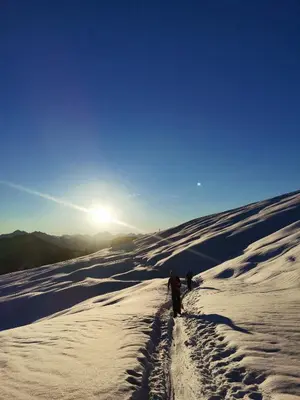 Ferienhaus Bergfrieden Laterns auf 1.170 m im Winter