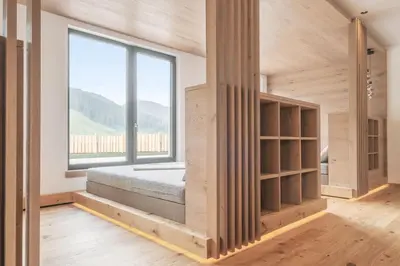 Ein Bett oder Betten in einem Zimmer der Unterkunft Lech Valley Lodge