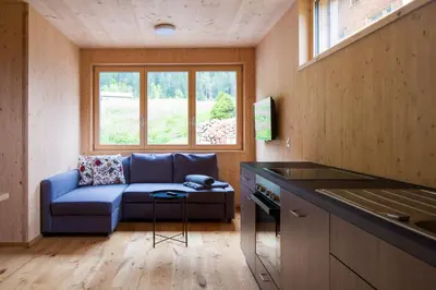 Ein Sitzbereich in der Unterkunft Bergreich Appartement 1