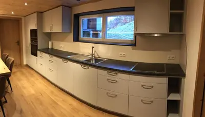 Küche/Küchenzeile in der Unterkunft Haus Landschisott