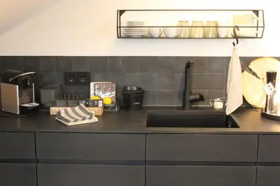 Küche/Küchenzeile in der Unterkunft Studio Maria